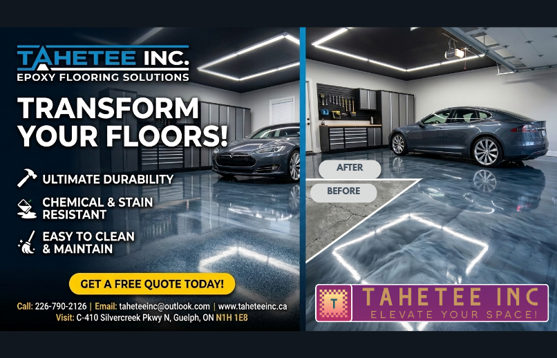 Tahetee ad — epoxy flooring