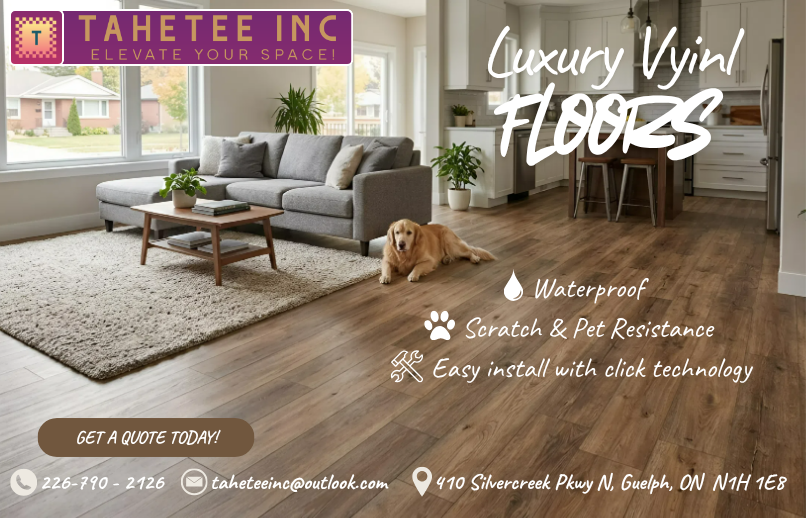 Tahetee ad — luxury vinyl floors