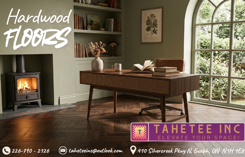 Tahetee ad — hardwood floors